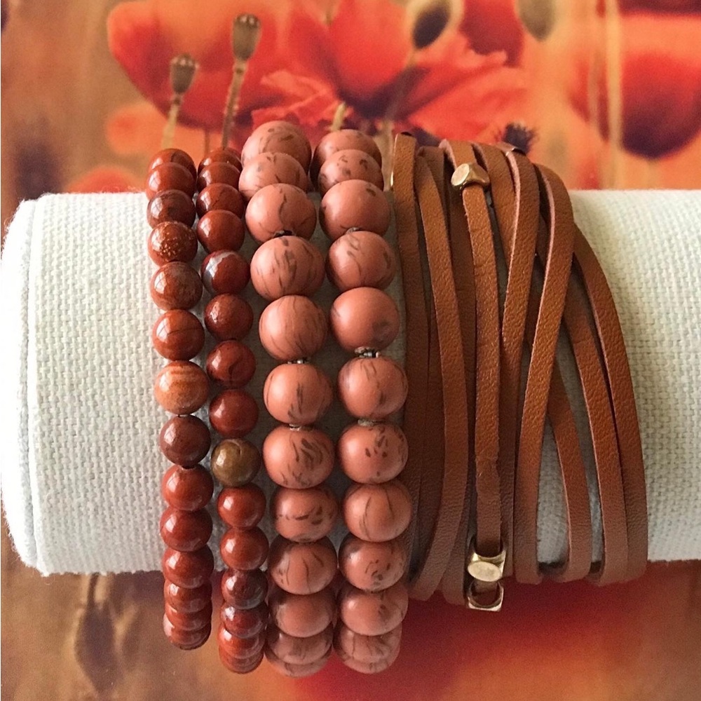 Bracelets Set/ Wrap Multi-Strand Bracelet/Stretch… - image 2